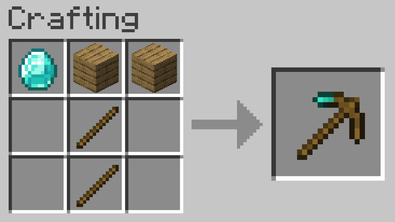 How Do You Make a Diamond Pickaxes in Mine-craft?