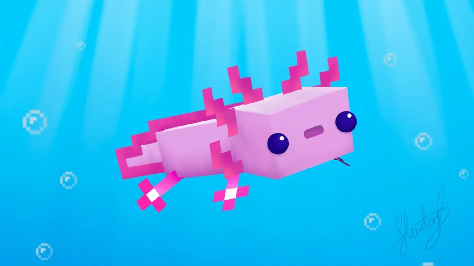 Axolotls Eat in Minecraft