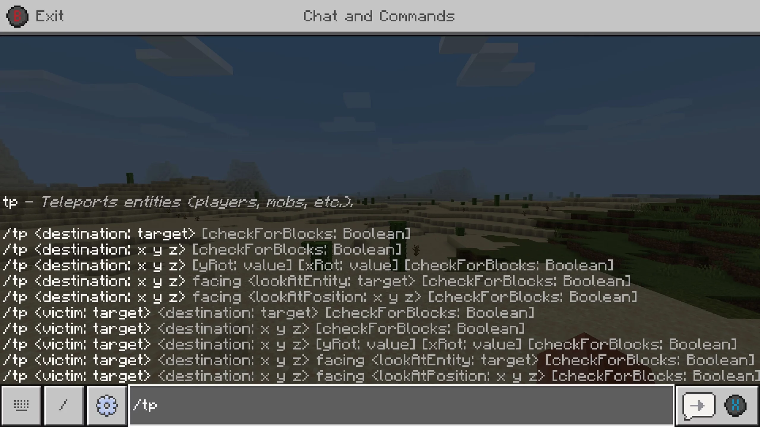 Using Commands in Minecraft Chat