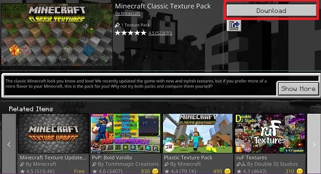 How to download a Texture Pack