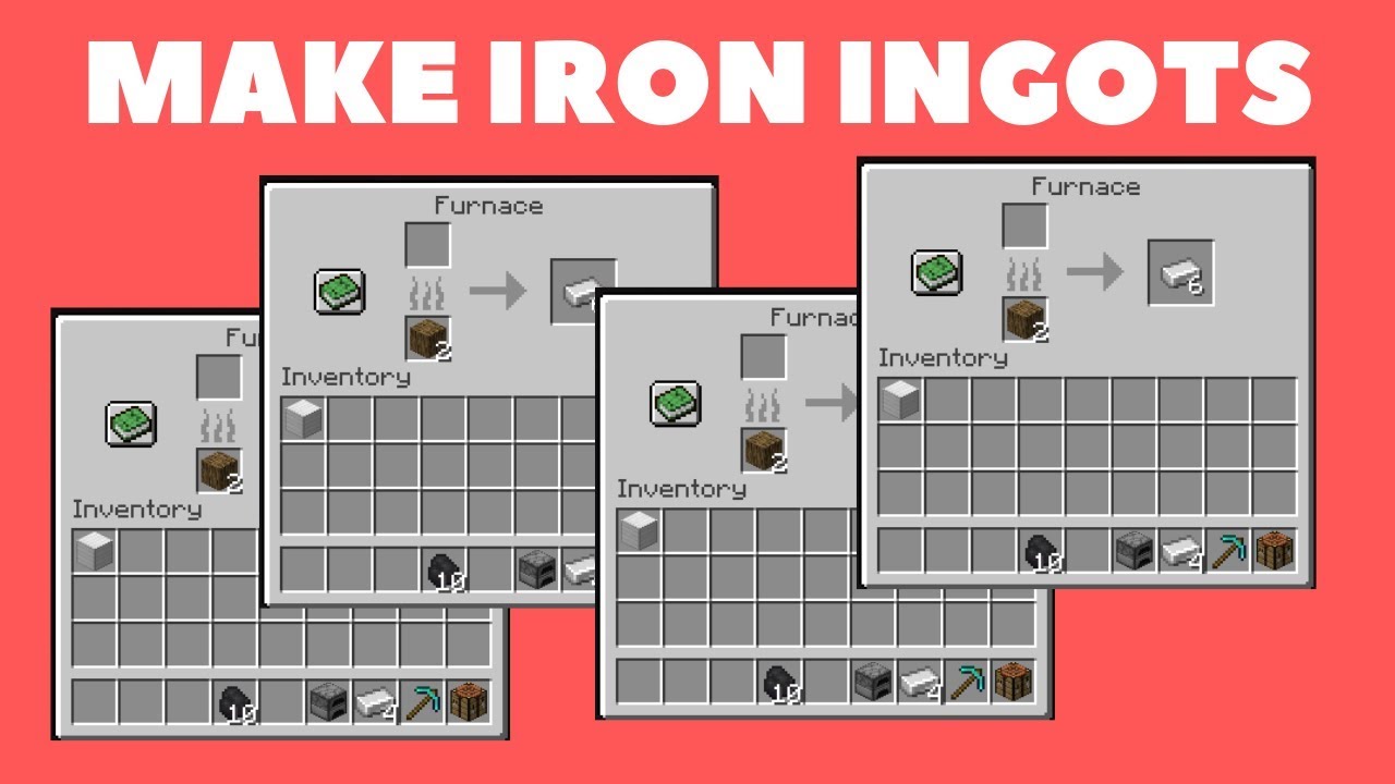 Making Iron Ingots in Minecraft