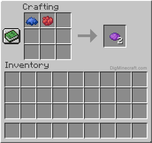 Minecraft Purple Dye Recipe