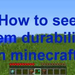 How To See Durability In Minecraft