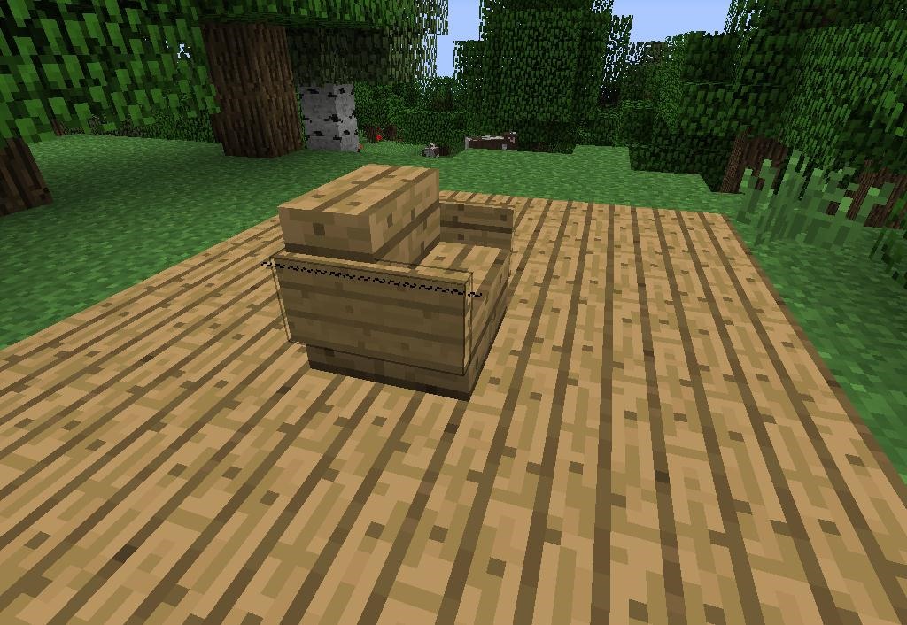 How do you make a chair and couch in MinecraftHow do you make a chair and couch in Minecraft