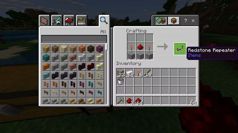How to Craft a Redstone Repeater in Minecraft?