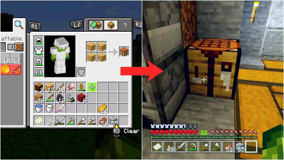 Make a Crafting Table in Minecraft