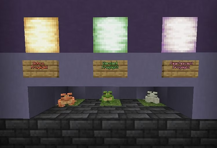 Types of Froglights in Minecraft